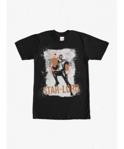 Festival Price Marvel Guardians of the Galaxy Star-Lord Splatter T-Shirt $8.03 T-Shirts